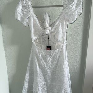 Gianni Bini *NWT* White cut out tie front mini dress